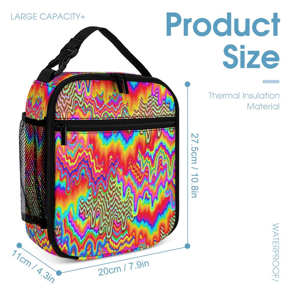 Psychedelic Backpack with Free Lunchbox and Travel Bag Included