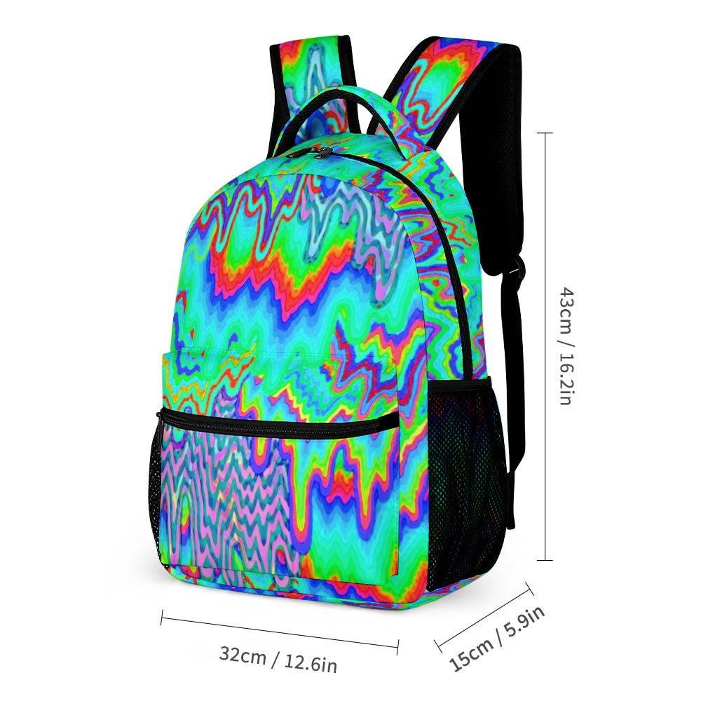 Psychedelic Backpack with Free Lunchbox and Travel Bag Included