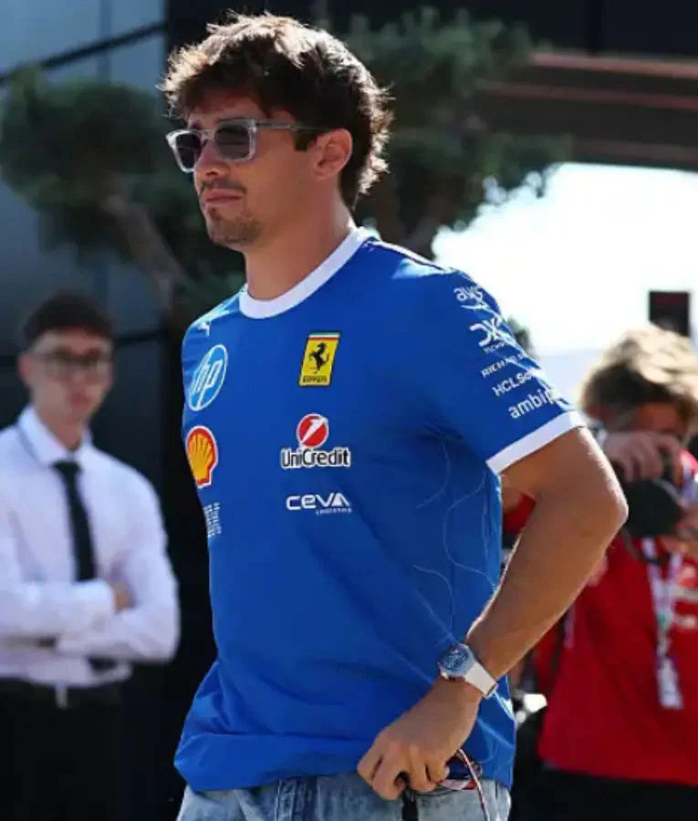Charles Leclerc F1 Grand Prix Of Italy Blue T-shirt