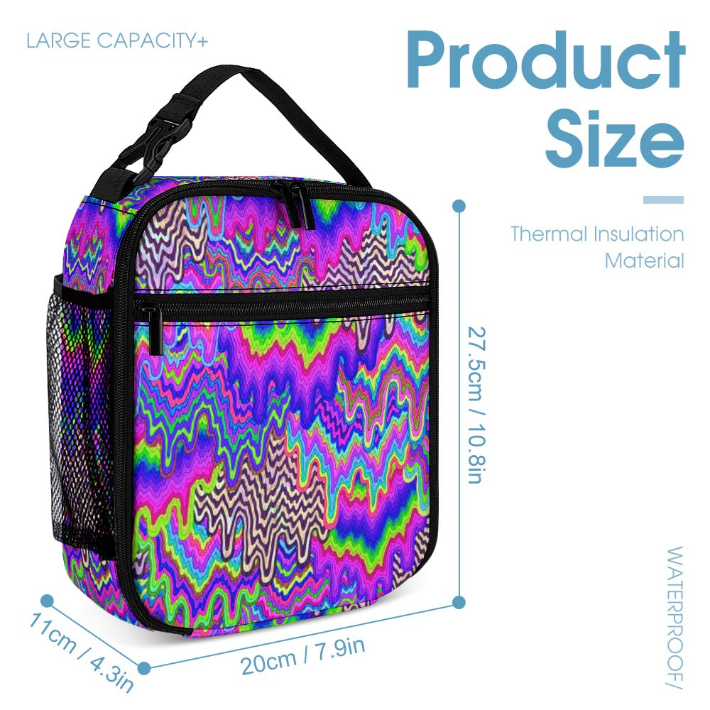 Psychedelic Backpack with Free Lunchbox and Travel Bag Included