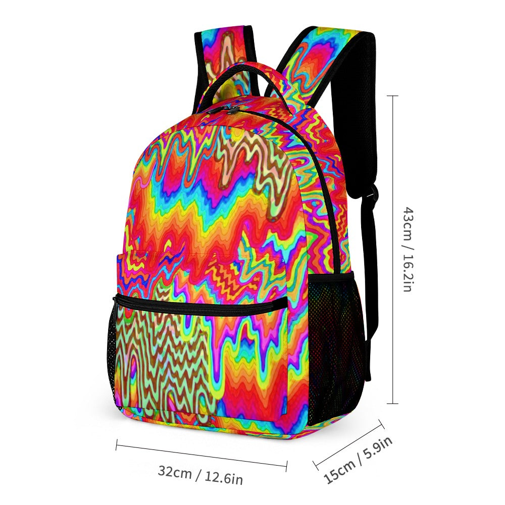 Psychedelic Backpack with Free Lunchbox and Travel Bag Included