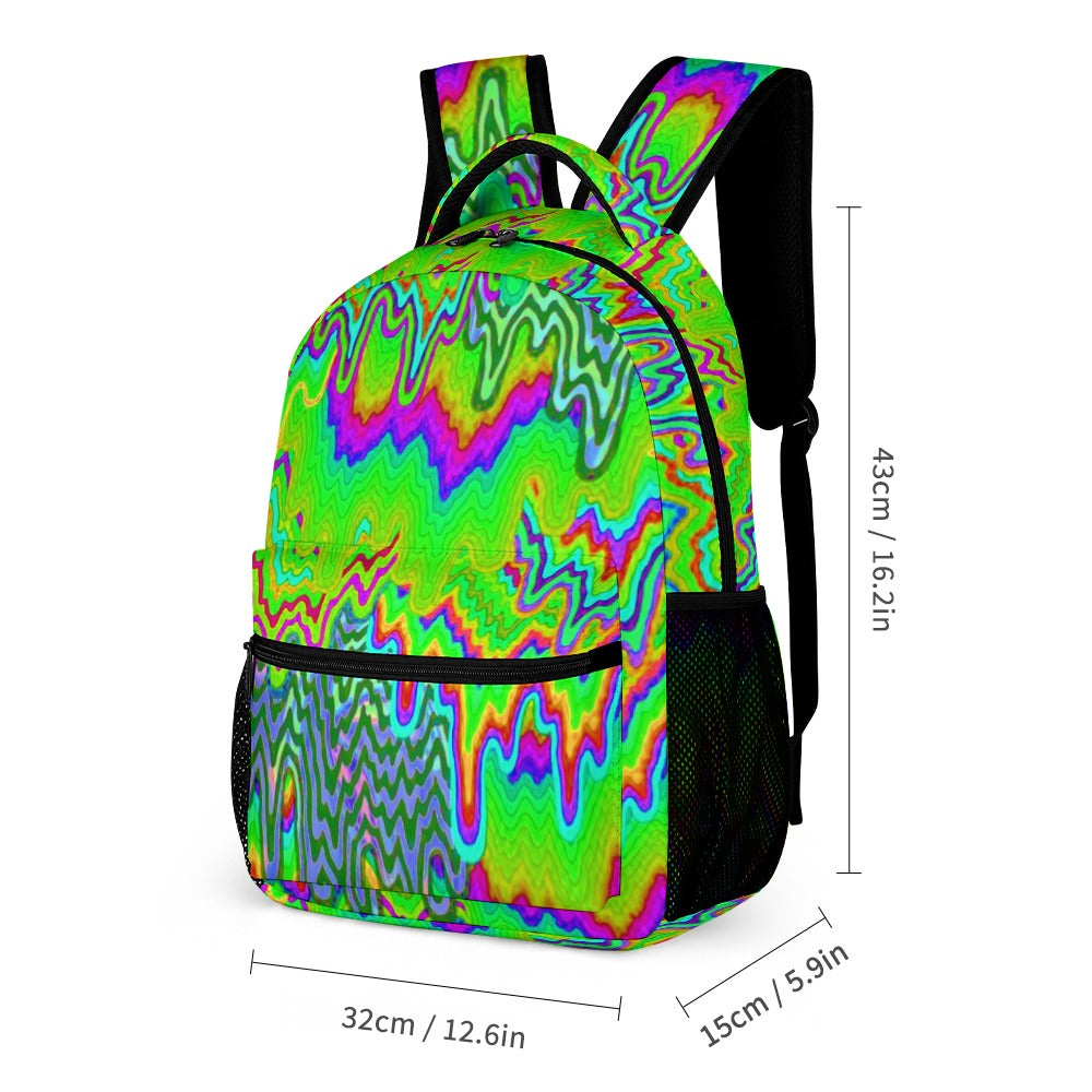 Psychedelic Backpack with Free Lunchbox and Travel Bag Included