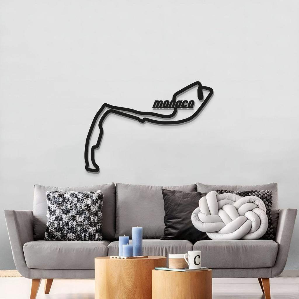 Monaco Formula 1 Metal Circuit Wall Art